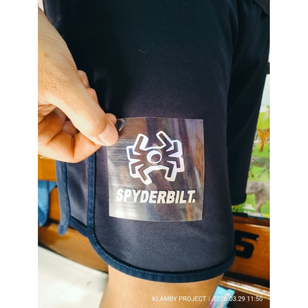 Sablon logo celana hologram custom cutting polyflex hologram sablon celana murah