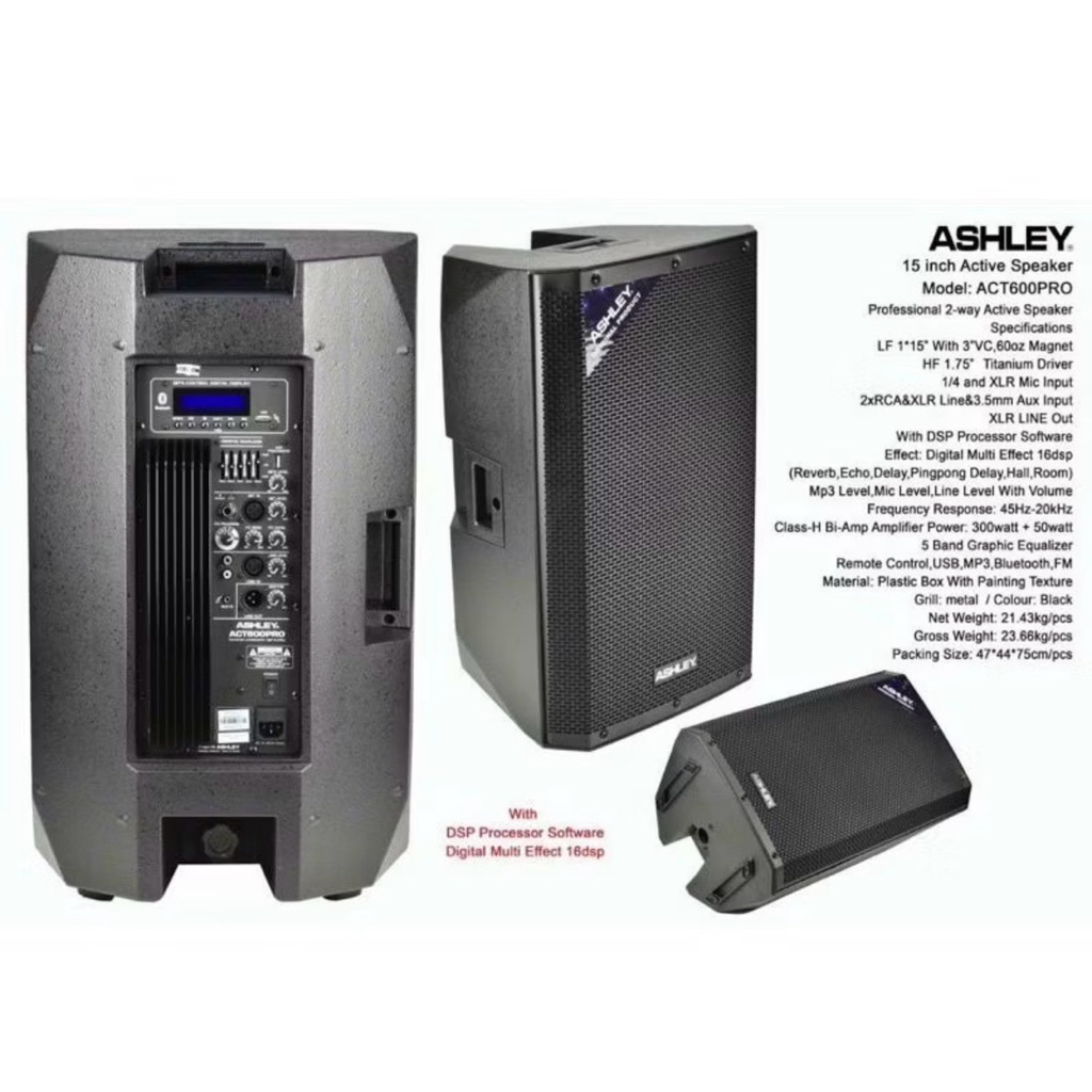 SPEAKER AKTIF ASHLEY Bekas ACT 600 PRO ACT600PRO ORIGINAL 15 INCH 350 WATT ACT600 PRO TWS