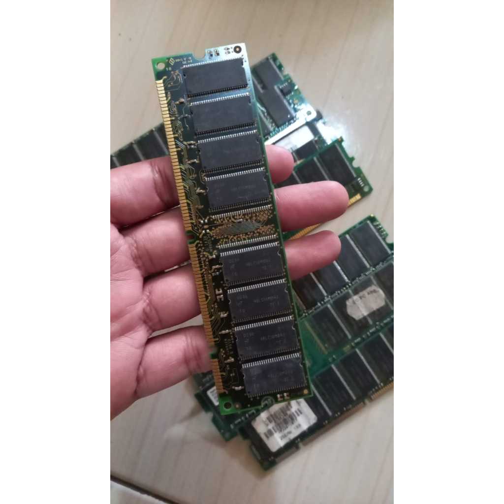 RAM SDRAM JADUL BAHAN LEBURAN, BEKAS PENTIUM 2-3 DOBEL IC