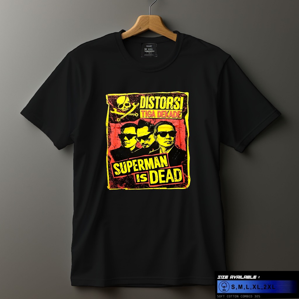 KAOS SUPERMAN IS DEAD I SID MERCH | KAOS | DISTORSI 3 DEKADE | SID30TH BK Boxy Fit T Shirt