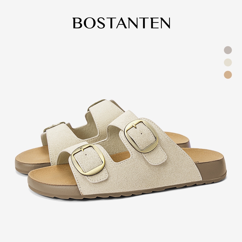 BOSTANTEN Toast Shoes Wanita Slide Flat Sendal