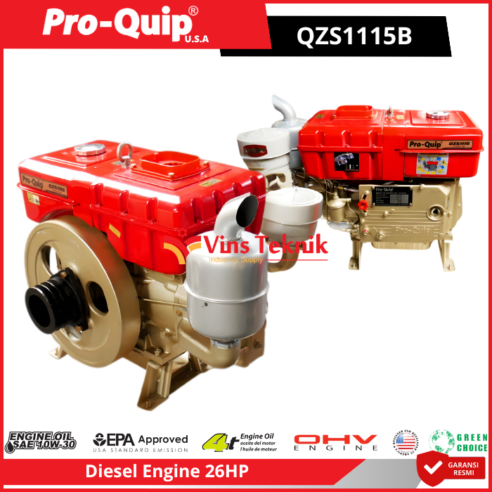 PROQUIP QZS1115B Mesin Penggerak Diesel 26HP Diesel Engine QZS1115TT