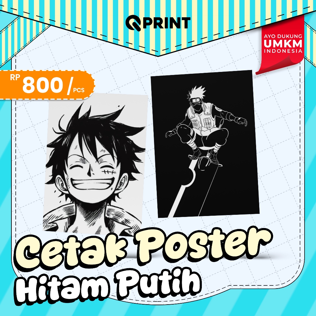 Poster A3+ Hitam Putih Hiasan Dinding Kamar Aesthetic / Poster Dinding Minimalis Black and White Paj