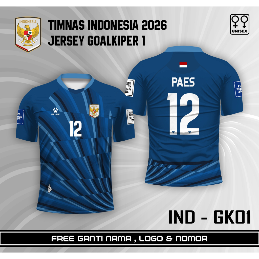 Jersey kiper timnas terbaru baju bola timnas indonesia 2026 kaos timnas