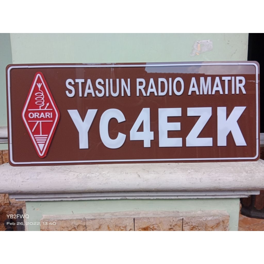 Papan callsign ORARI Print UV