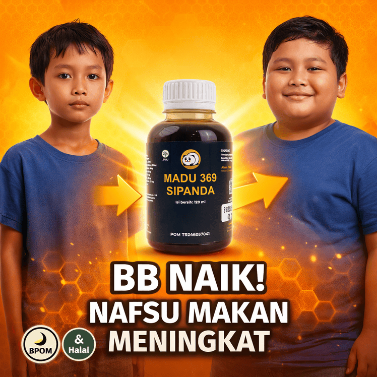 Madu 369 Sipanda – Madu Anak BB Booster & Penambah Nafsu Makan | Vitamin Anak Susah Makan, Penggemuk