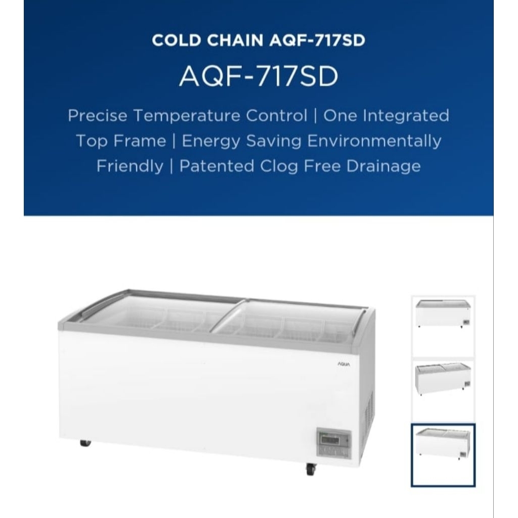 BOX FREEZER AQUA SLIDING KACA AQF-717SD
