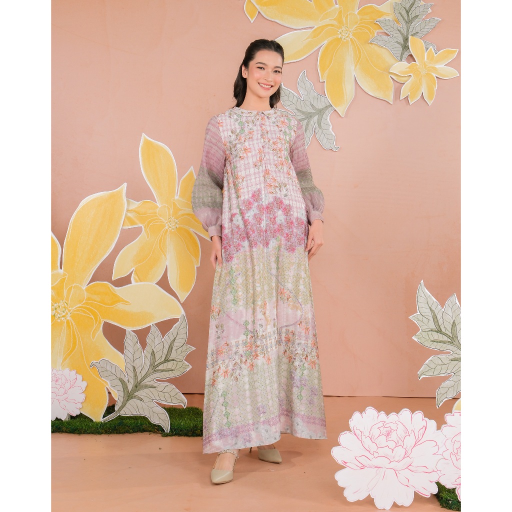 MUDA - KEMALA DRESS - CHERRY / Dress Wanita MUDA OFFICIAL