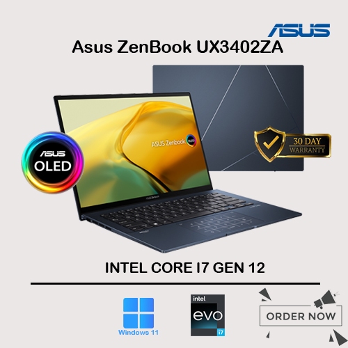 LAPTOP ASUS ZENBOOK UX3402ZA / CORE I7 GEN 12 / OLED