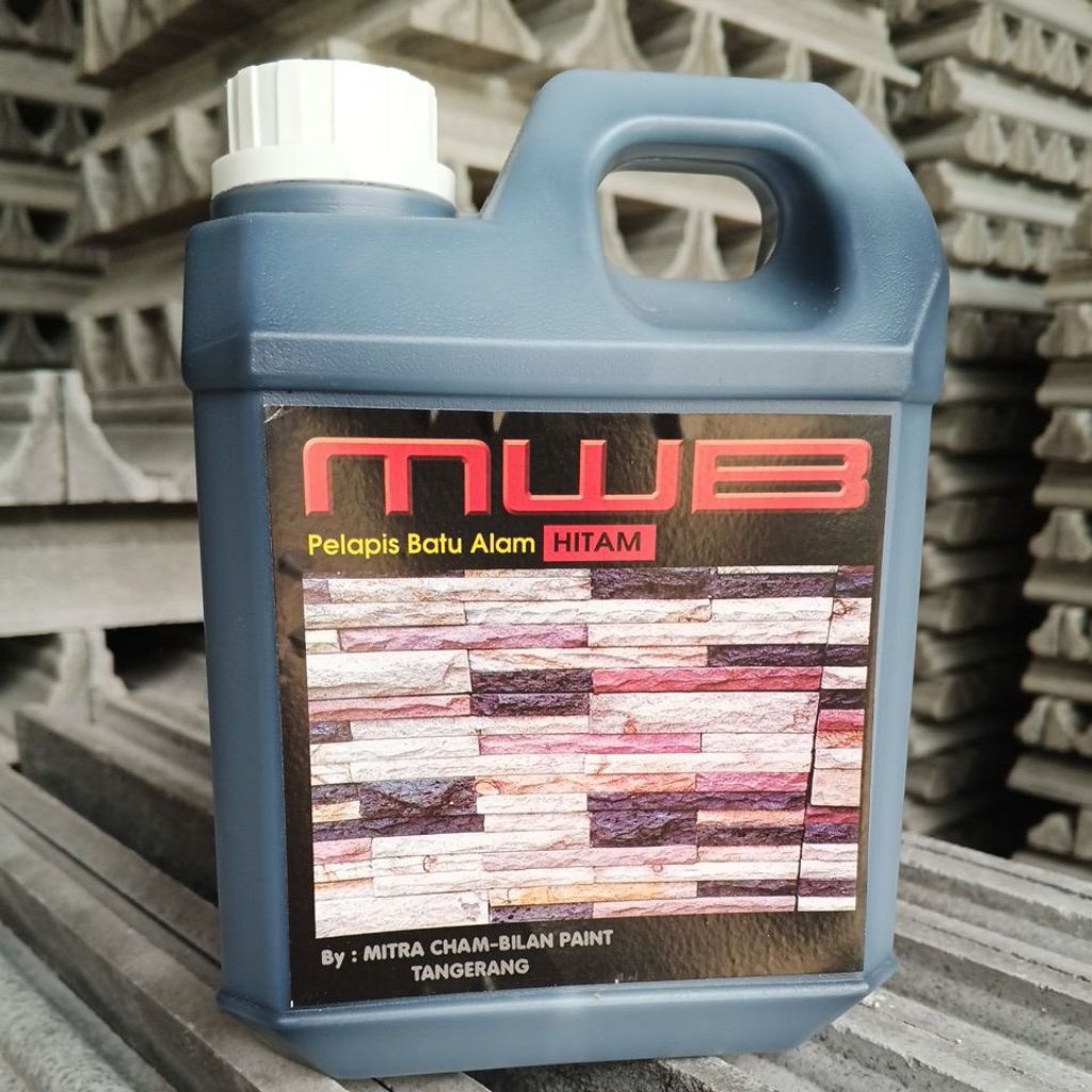 PERNIS BATU ALAM HITAM KILAP MWB 1 LITER