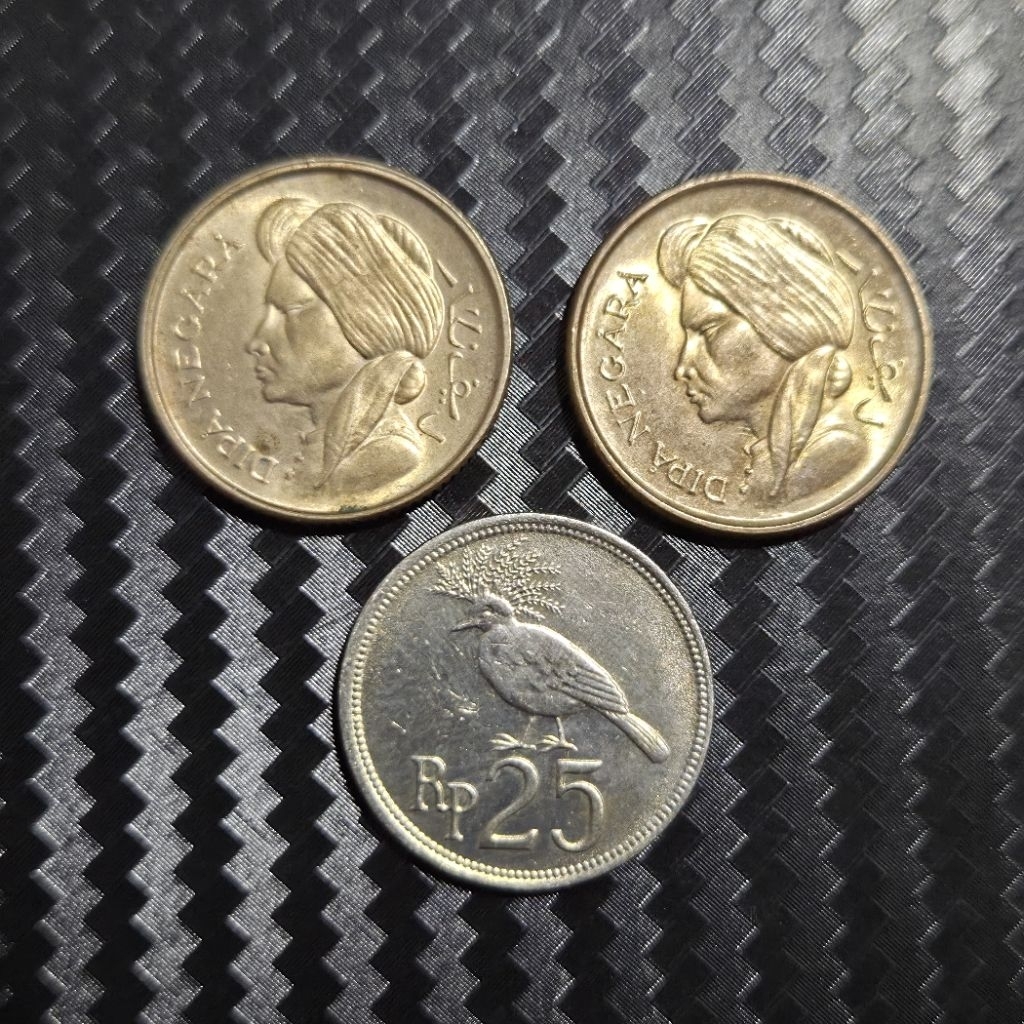 Koin Kuno Mahar 26 Rupiah Asli 50 Sen 1952 Diponegoro dan 25 Rupiah 1971 Antik