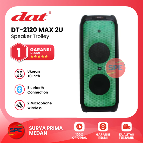 SPEAKER TROLLEY DAT UKURAN 10 INCH DT2120MAX2U GARANSI RESMI (MEDAN)