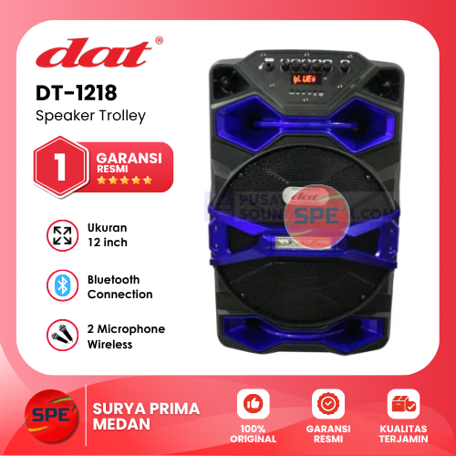 SPEAKER TROLLEY DAT UKURAN 12 INCH DT1218 GARANSI RESMI (MEDAN)