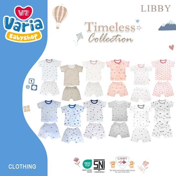 Libby Oblong Pendek Celana Pendek Timeless Collection / Setelan Pendek Anak Unisex | LIBBY BABY