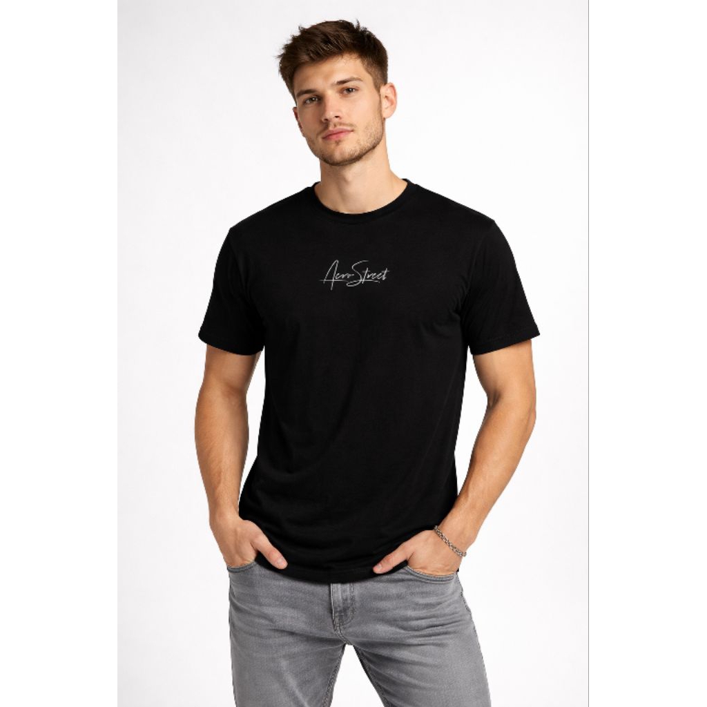 Kaos Aerostreet Pria Elegant - Aerostreet T Shirt Hysteria Hitam - Baju Kaos Aerostreet Distro