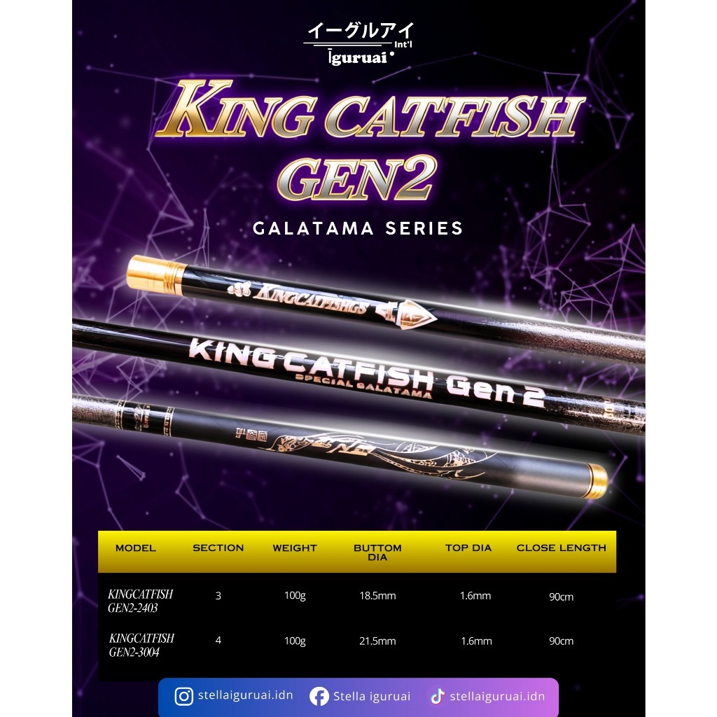 Joran Tegek Iguruai King Catfish Gen 2 | Galatama Series | Terlengkap & Termurah