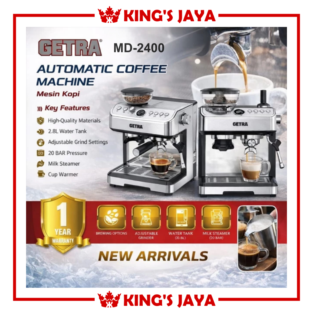 Mesin Kopi Espresso GETRA MD2400 MD 2400 Automatic Coffee Machine GETRA