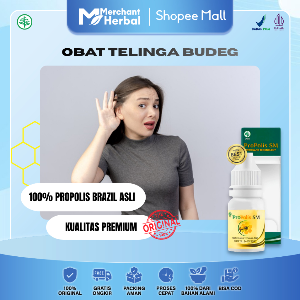 Telinga Budeg, Berdengung & Congek – Propolis SM Tetes