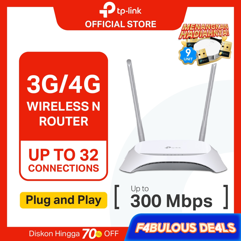 TP-Link TL-MR3420 | 3G 4G Modem | 300Mbps | Wireless N Router | LTE Router | Bandwidth Control