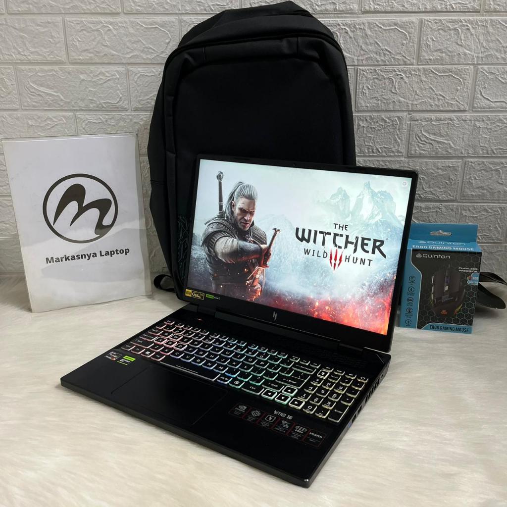 ACER NITRO 16 AMD RYZEN 7 7735HS NVIDIA RTX 4050 Vram 6 GB RAM 16 GB DDR4 SSD NVMe 512 GB GARANSI RE