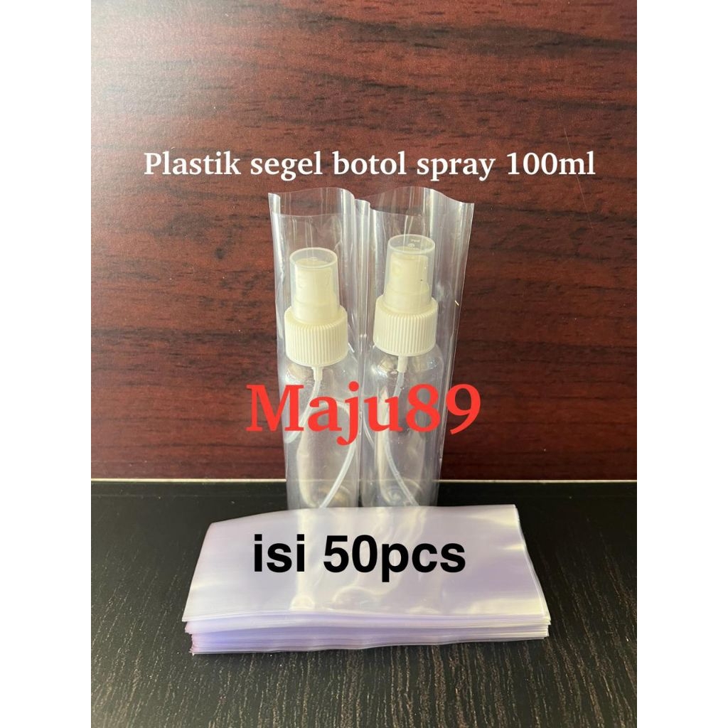 isi 50 pcs plastik segel botol spray 100ml (segel full botol & segel tutup botol)plastik shrink sege