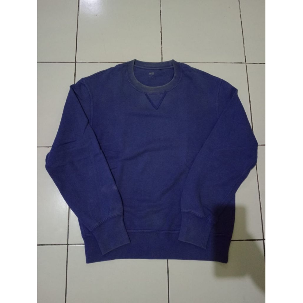 Crewneck CN Sweater Navy Uniqlo