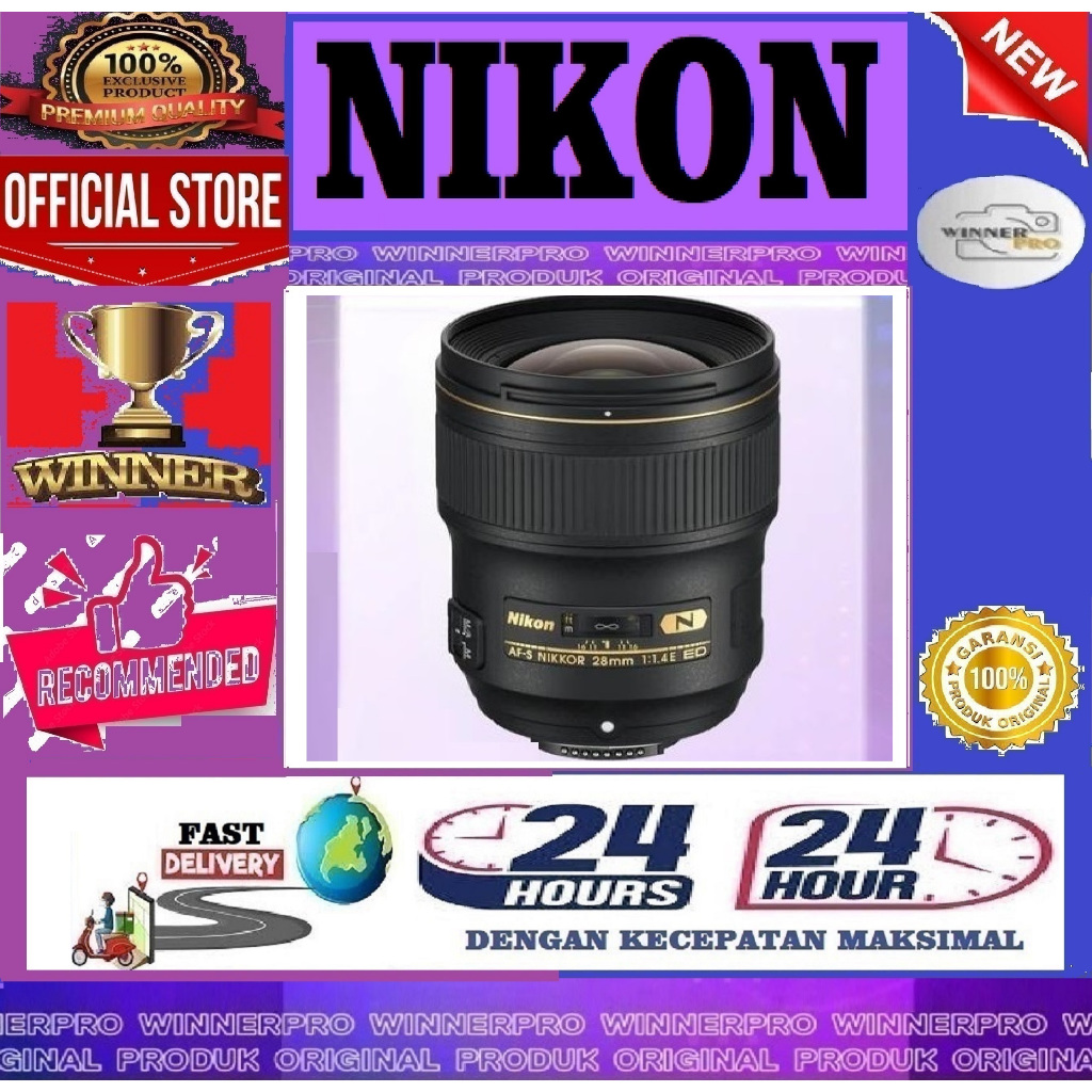 Lensa Nikon AF-S 28mm F1.4 E ED - Nikkor AFS 28 mm F/1.4 E ED