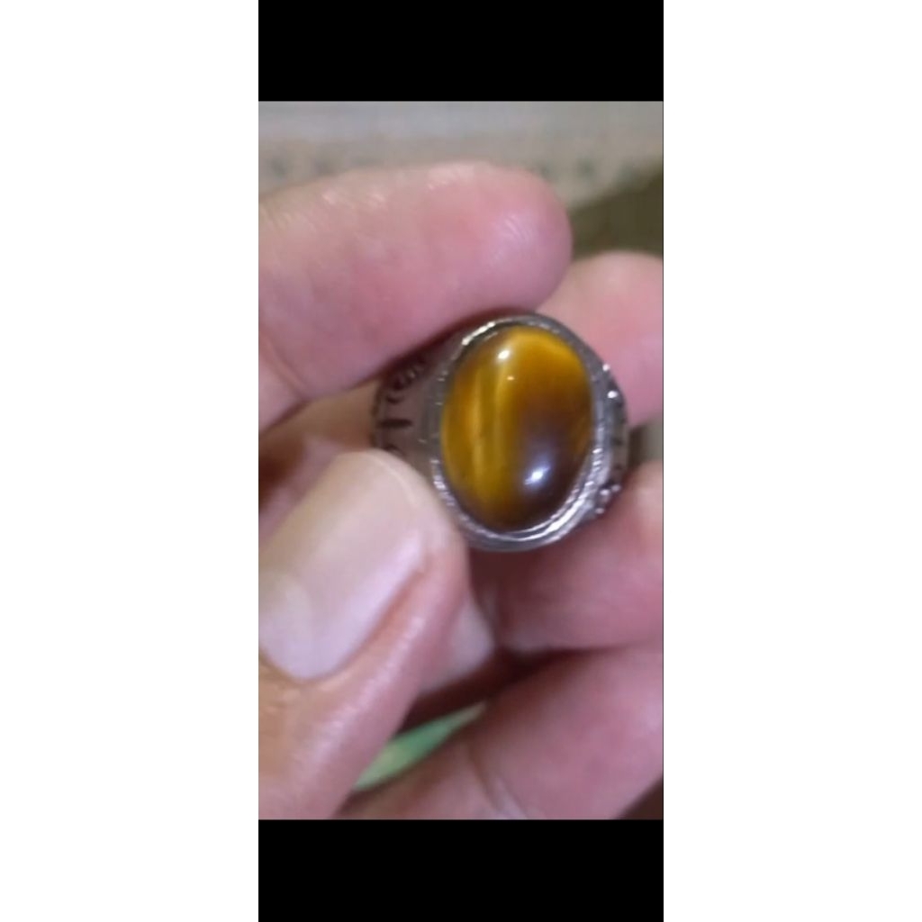 Cincin natural Tiger eye