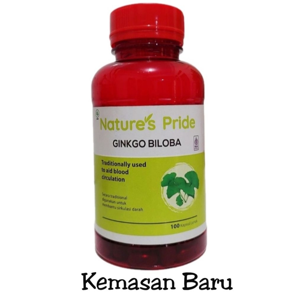 Ginkgo Biloba isi 100 softgel Nature's pride Vitamin untuk otak dan daya ingat 100% Original