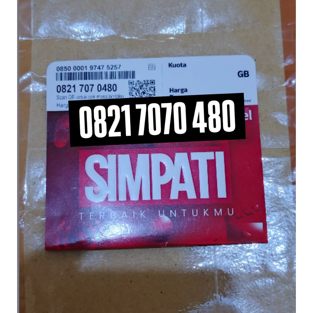 kartu perdana Telkomsel simpati 11 digit nomer cantik 4G/ 5G bonus kuota 3G seri XX21 7070 480