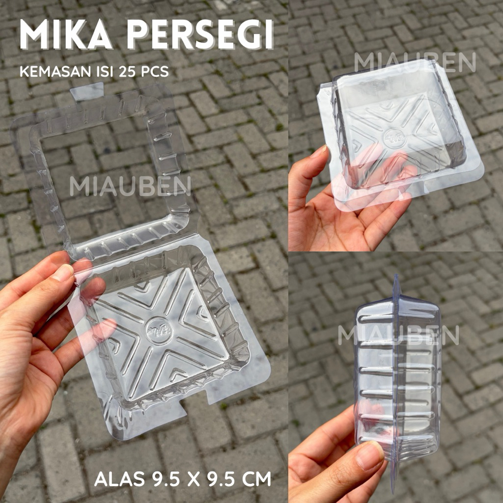 (25pcs) Mika donat persegi mika petak kecil persegi