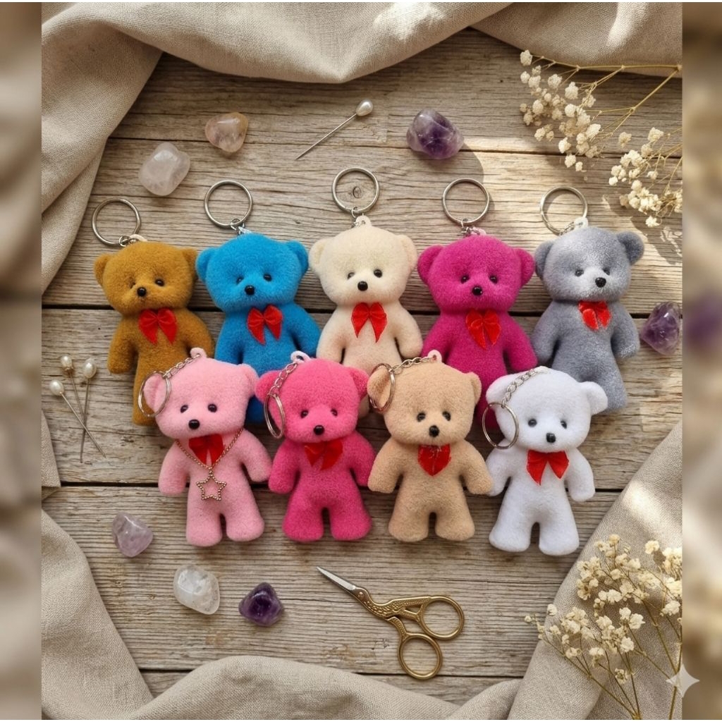 GANTUNGAN KUNCI BONEKA BERUANG 10 CM /  GANCI TAS BONEKA BEAR BESAR