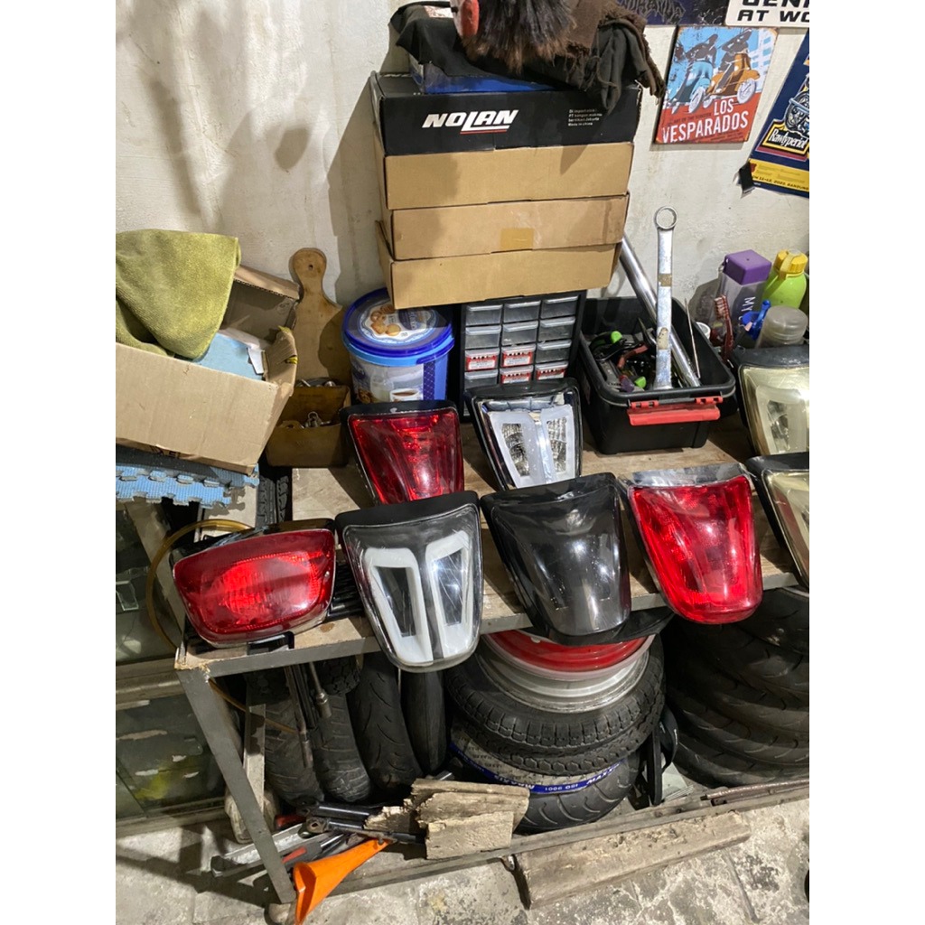 stoplamp vespa matic clear, smoke & ori