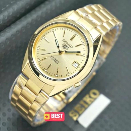 Promo Jam Tangan Pria Rantai Solid Autometic Seiko5 Tanggal Aktif SK5 ( TANPA BATRAI )