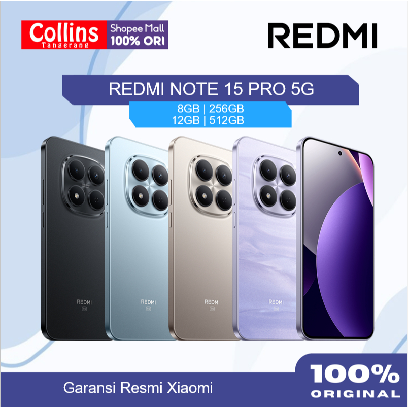 Redmi Note 15 Pro 5G RAM 8GB | 256GB Garansi Resmi Redmi