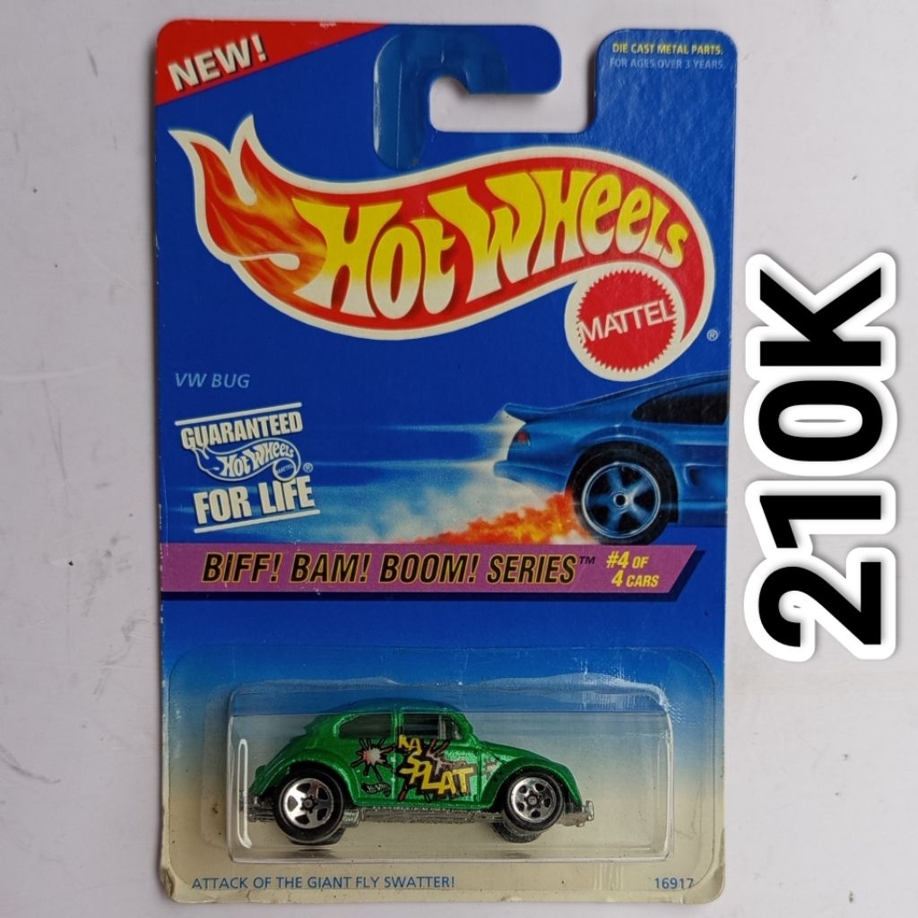 Hot Wheels HW VW Volkswagen Beetle Bug Kodok Biff Bam Boom Series Hijau
