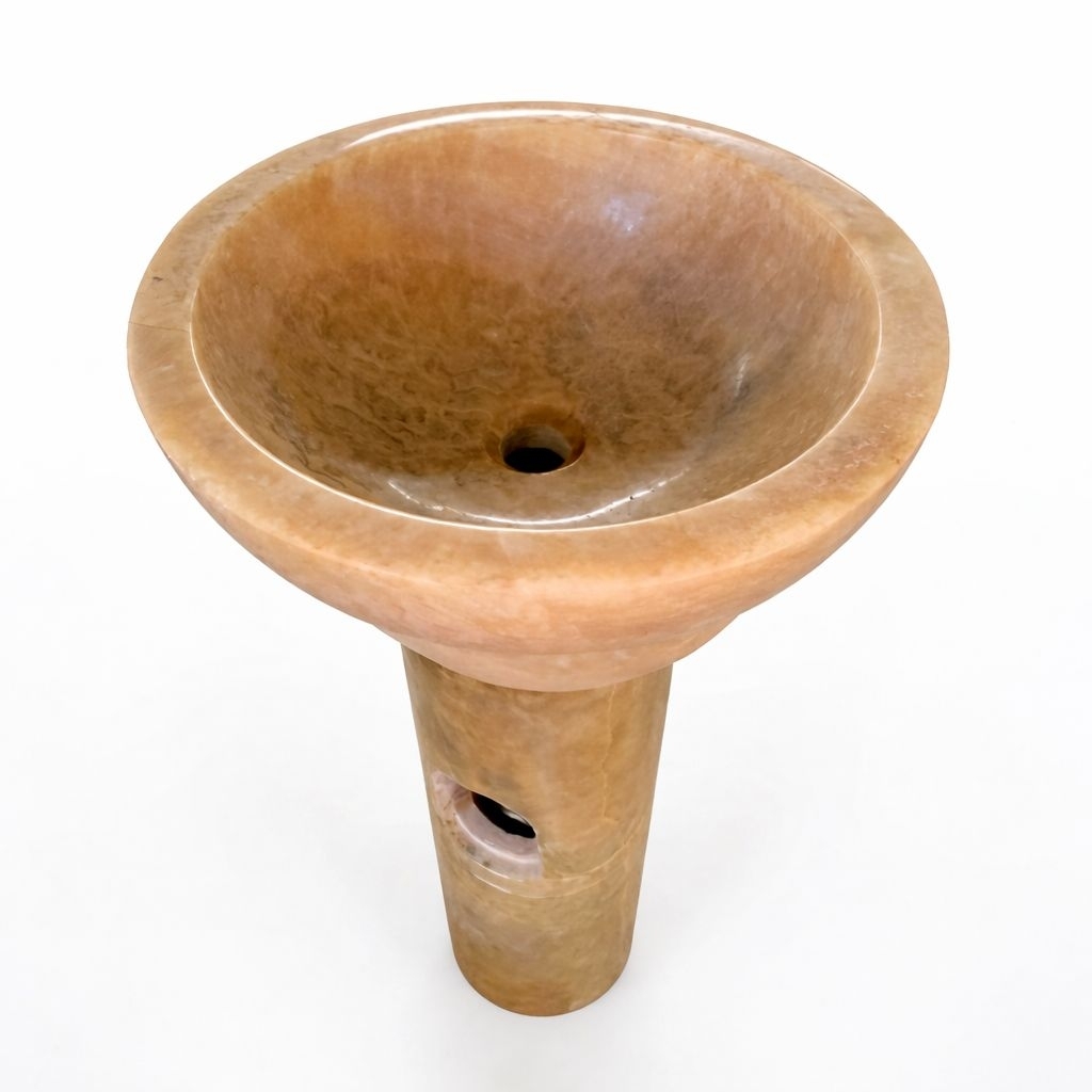 Wastafel Pedestal Batu Onyx