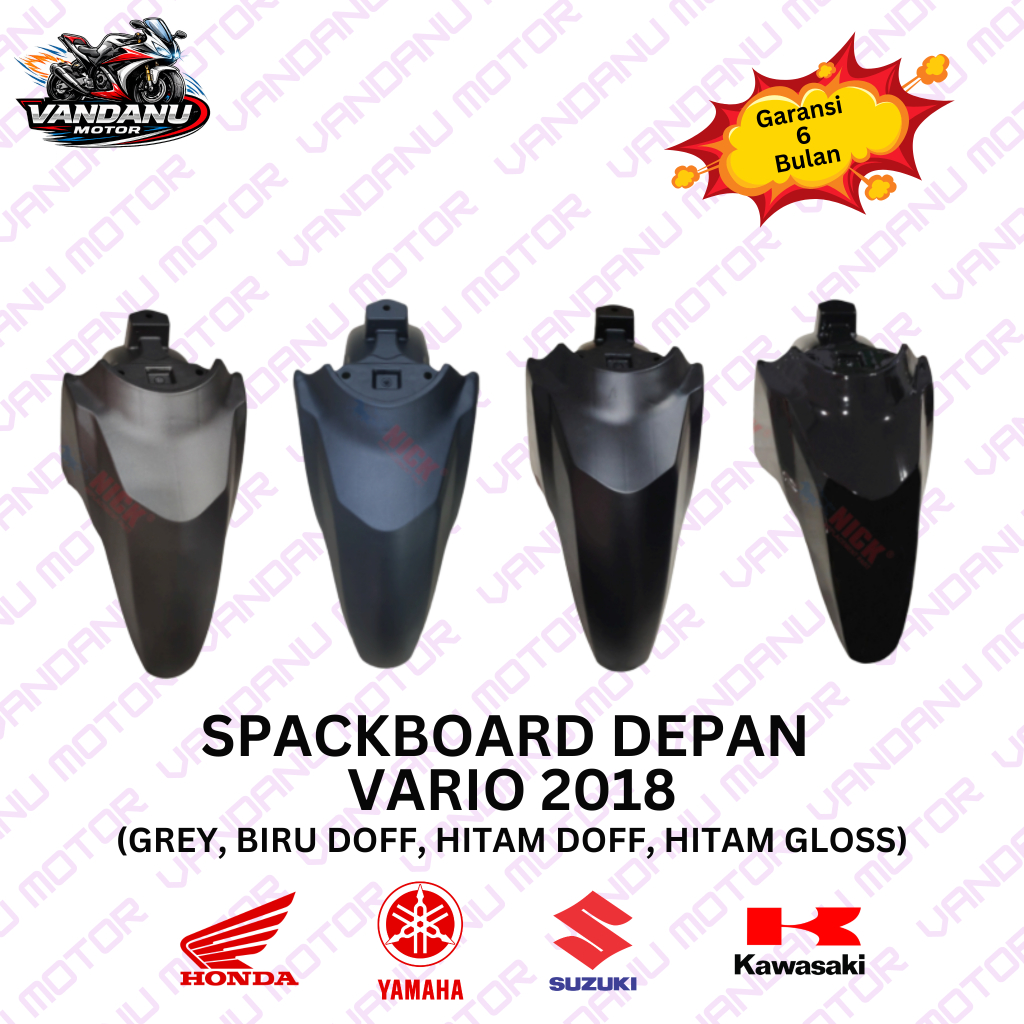 SPACKBOARD VARIO 150 2018 dengan Warna Abu abu (Grey), Biru Doff, Hitam Doff, Hitam Gloss