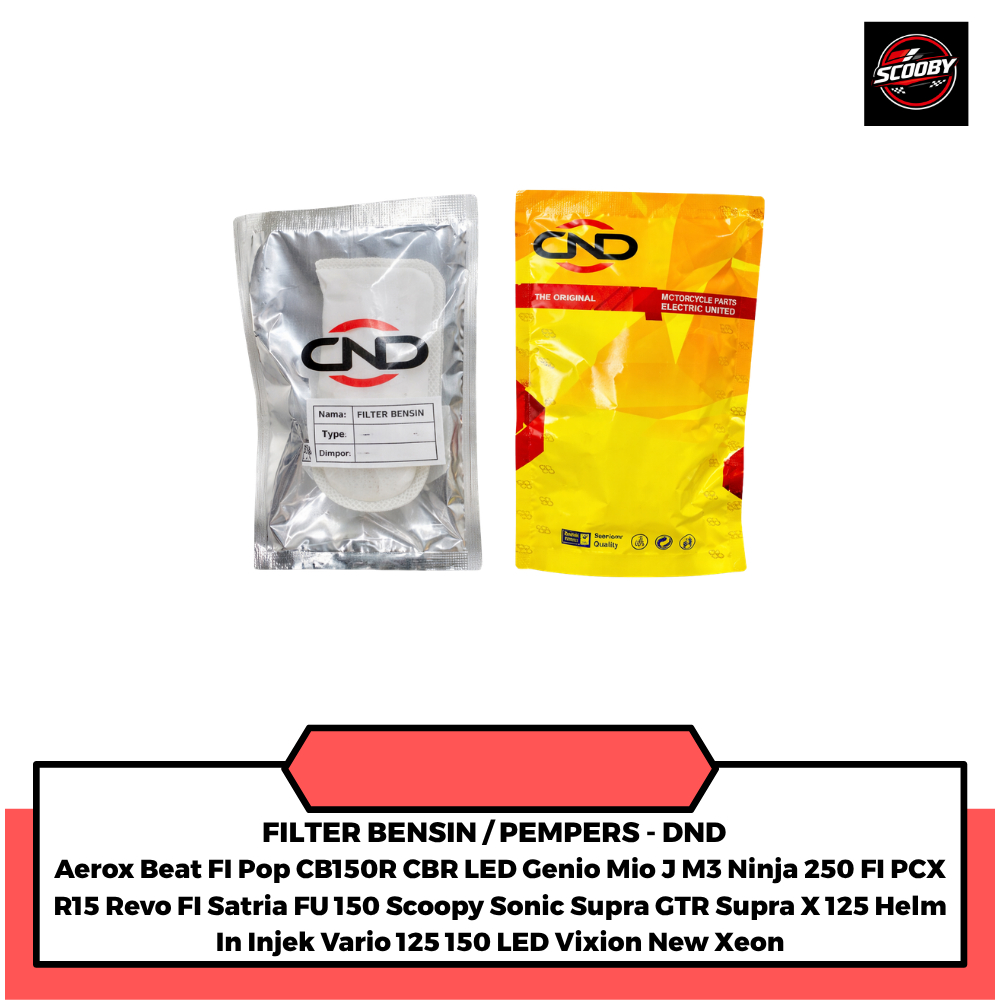 Filter Bensin / Pempers Motor DND Semua Varian Motor – Aerox Beat FI Pop Genio Mio J M3 Vario 125 15