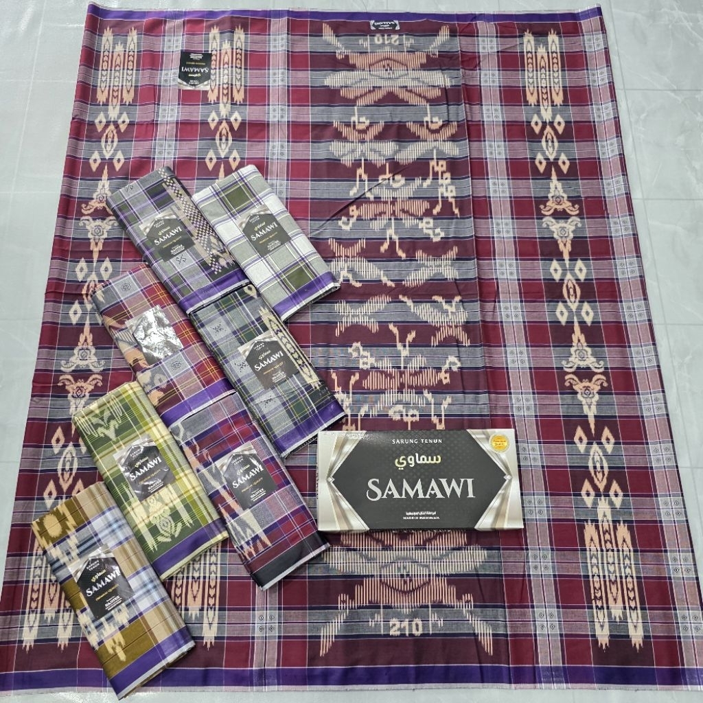 Sarung tenun Exclusive SAMAWI & Abu Shifa Samarinda 210 Motif classic