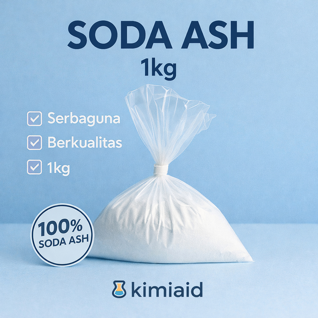 Soda Ash 1Kg Abu Alkali Pengatur pH Kolam Renang Penjernih Air Pembersih Perawatan Laundry Booster P