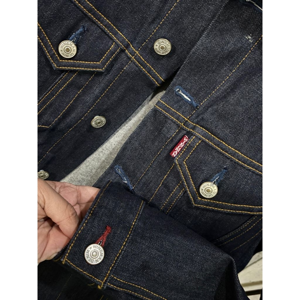 jacket raw denim wingman enzo type 3