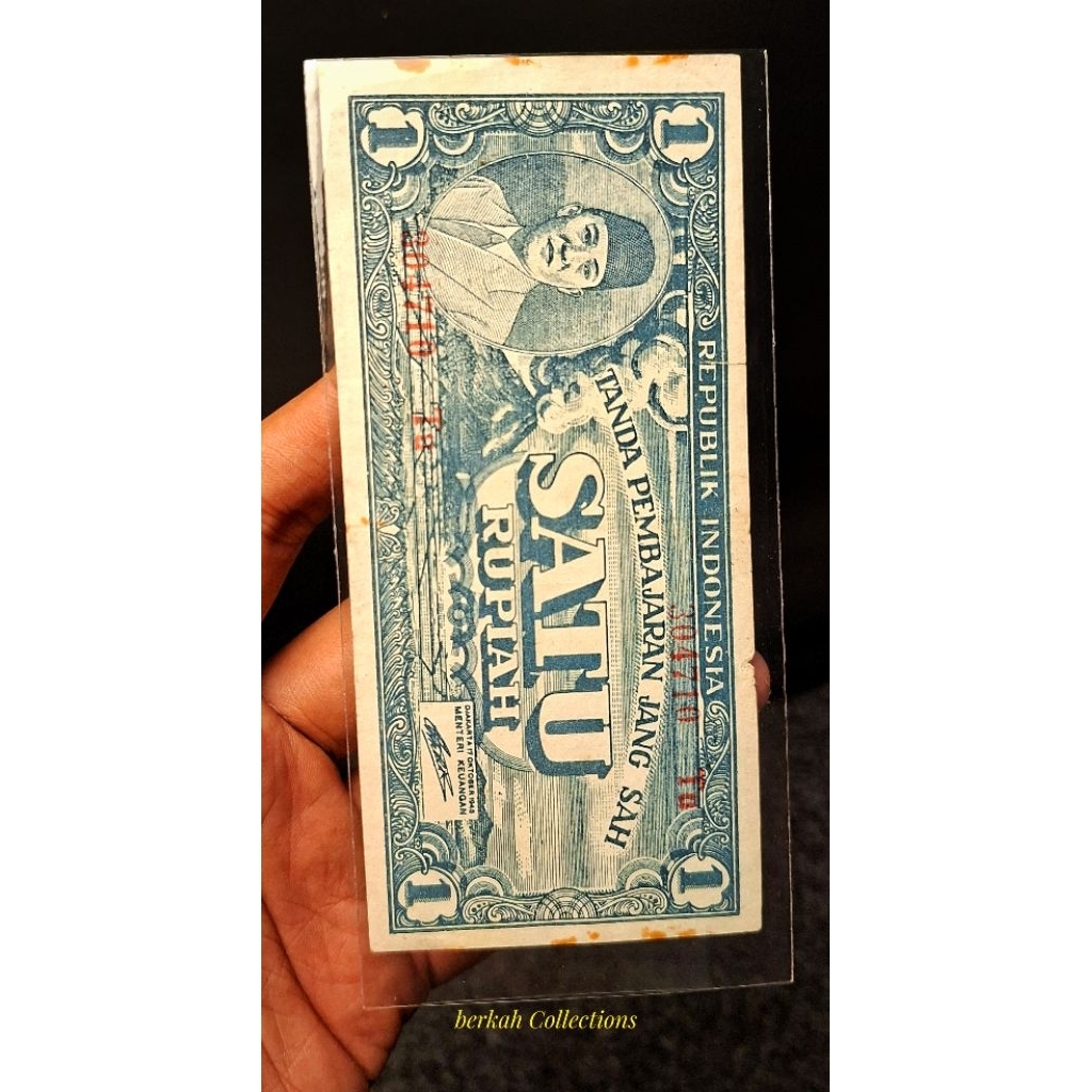 uang kuno 5 rupiah sukarno seri ori tahun 1945