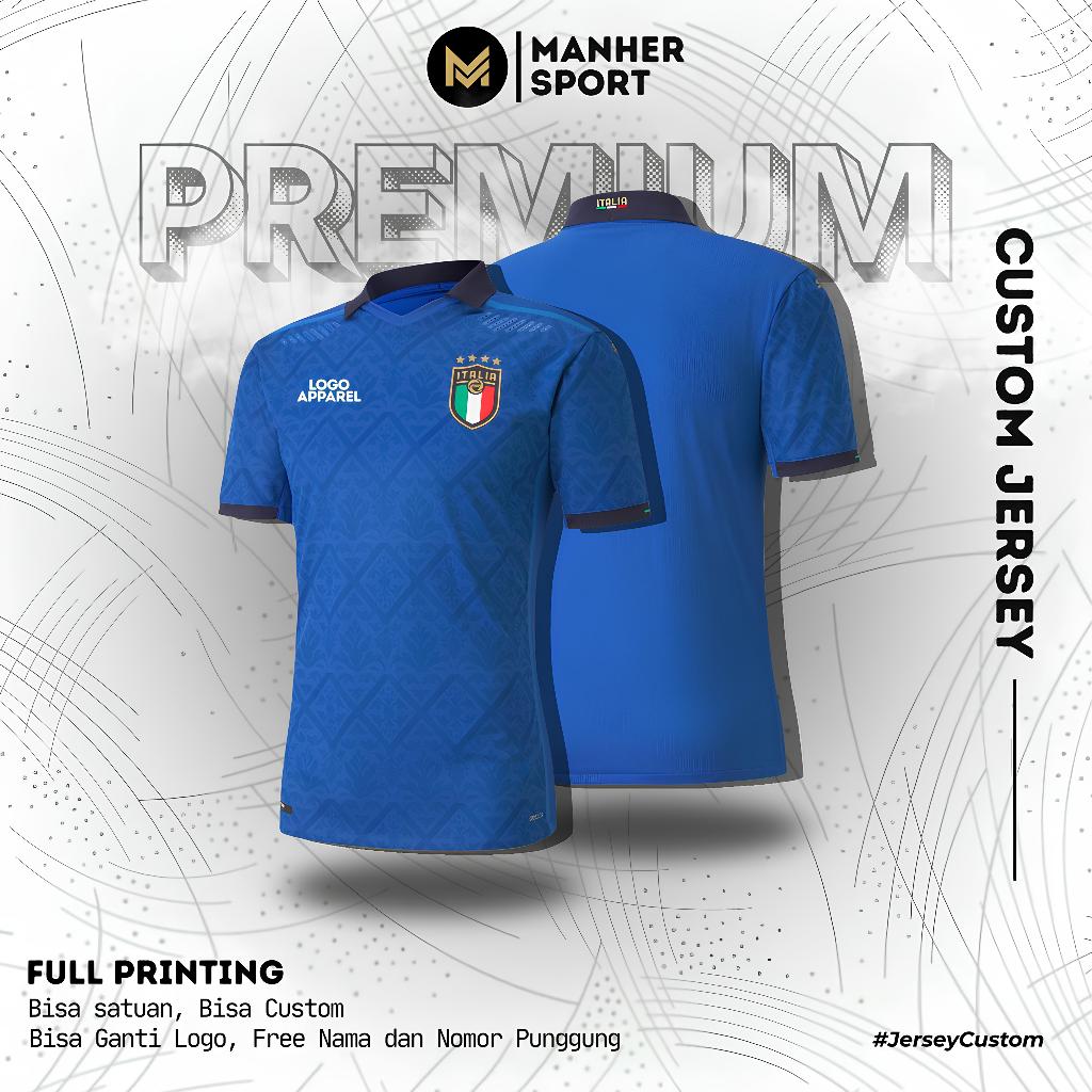 JERSEY ITALIA EURO 2020 2021 FULL PRINTING PREMIUM