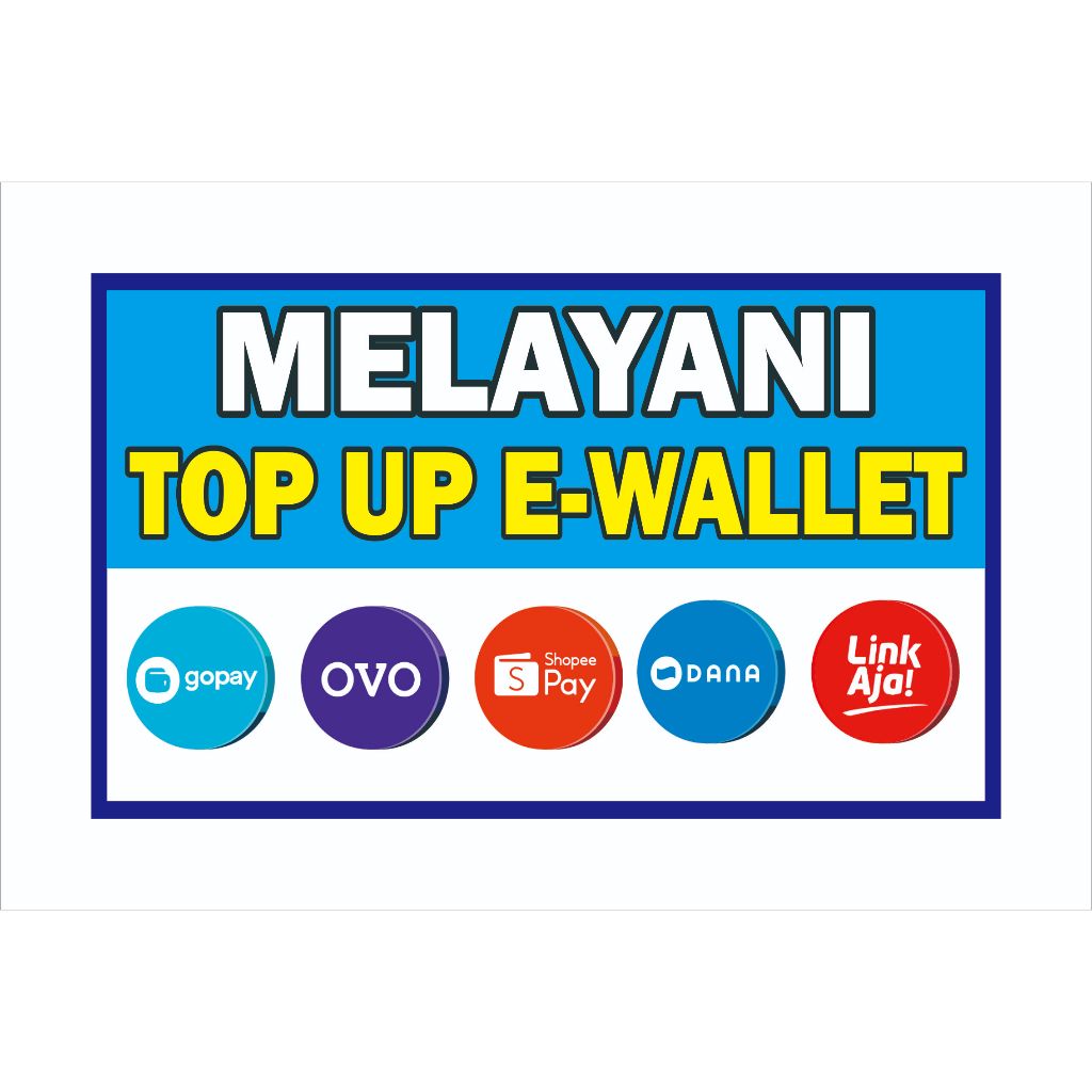 Spanduk Top UP E-Wallet l Banner Top Up