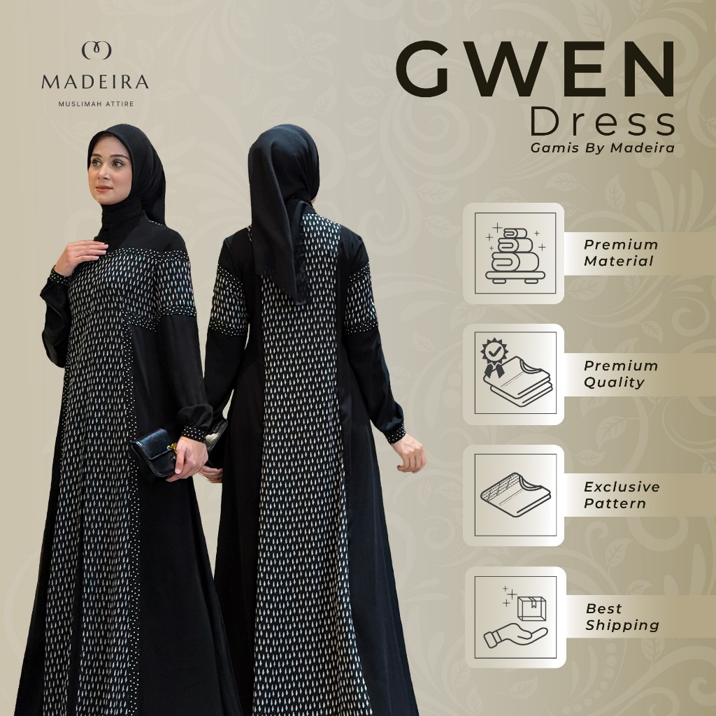 Gamis Premium Elegan - Madeira - Gwen Dress