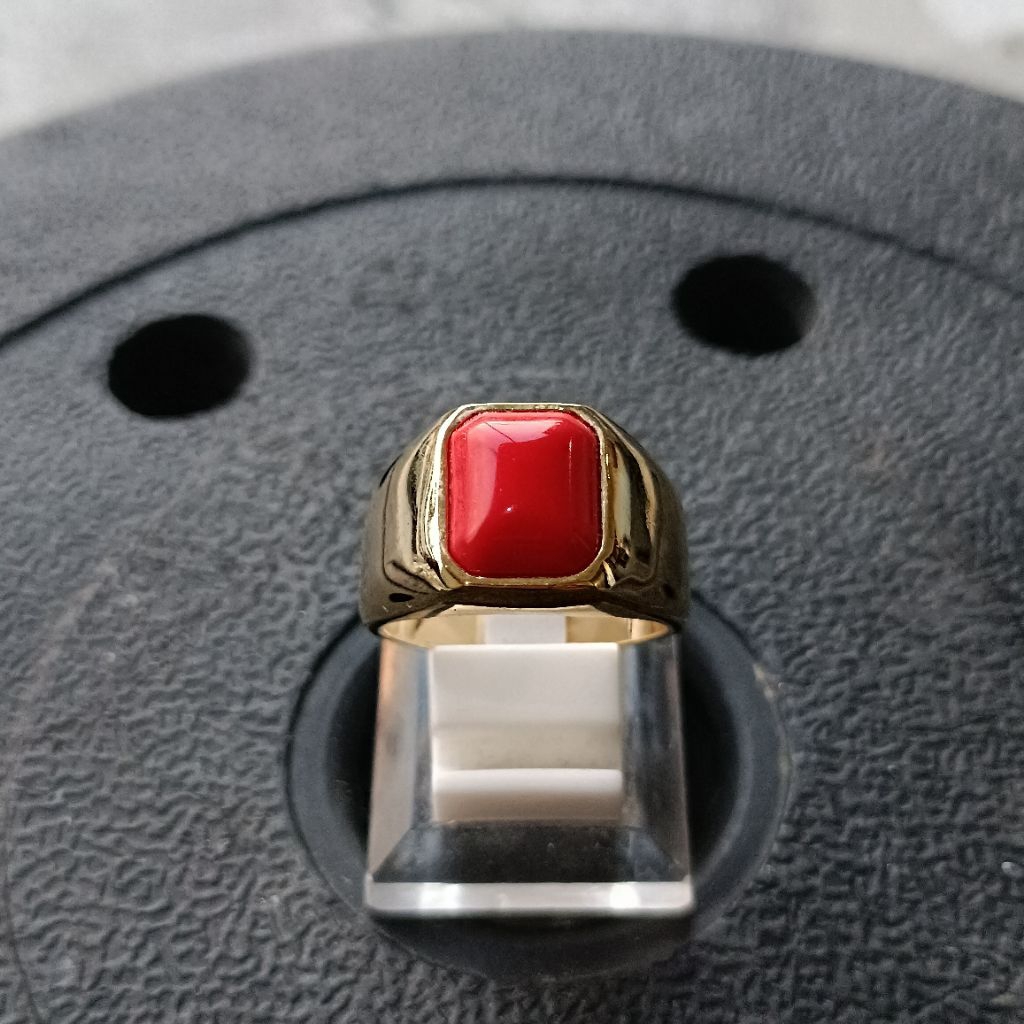Batu Marjan kotak kwalitas terbaik ring kuning