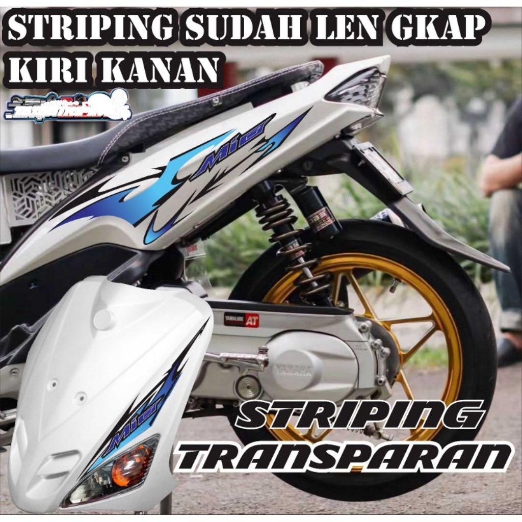 striping transparan variasi Mio sporty Mio smile Mio 5tl