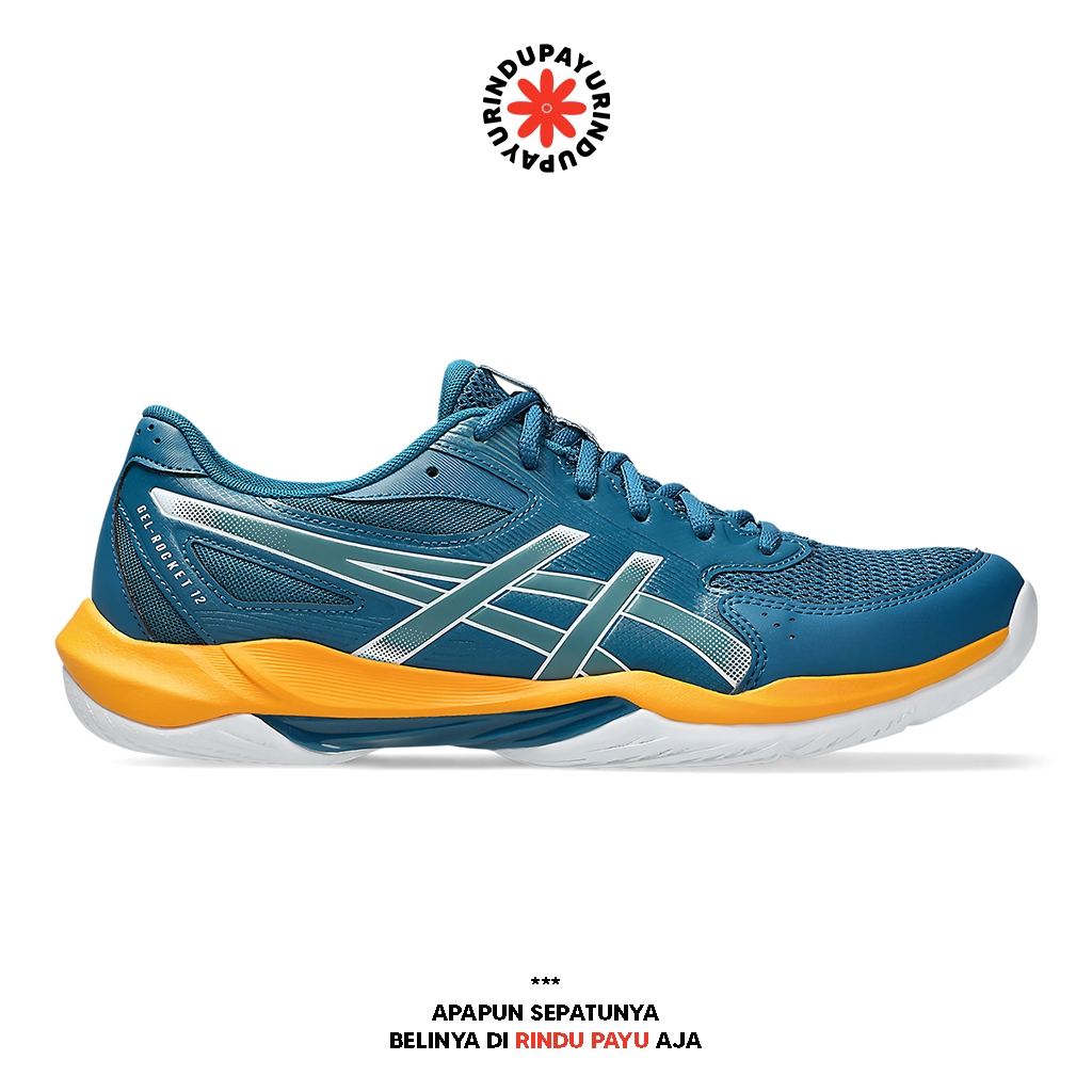 ASICS GEL-ROCKET 12 (1071A116-402) - Sepatu Olahraga Indoor Badminton Volleyball Original