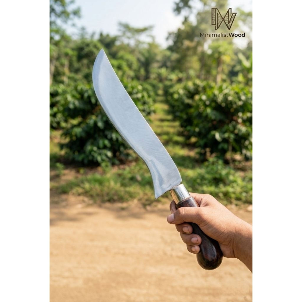 Golok Sembelih  - Berang Besar Pemotong Hewan Qurban dll, Baja Asli Baja Putih Kualitas Terbaik.